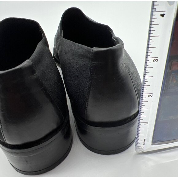Donald J Pliner AAA Elastic Loafers Black Leather Accent Size 7.5M - Picture 8 of 9
